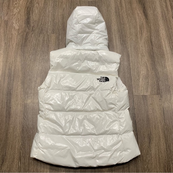 The North Face Haxton Vest Winter Nylon Womens Medium White Detachable Hood - Picture 5 of 5